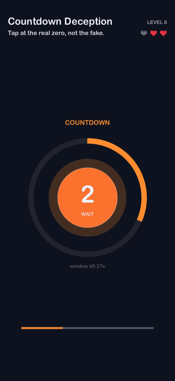 The Countdown Deception challenge: a fake countdown on the dark field